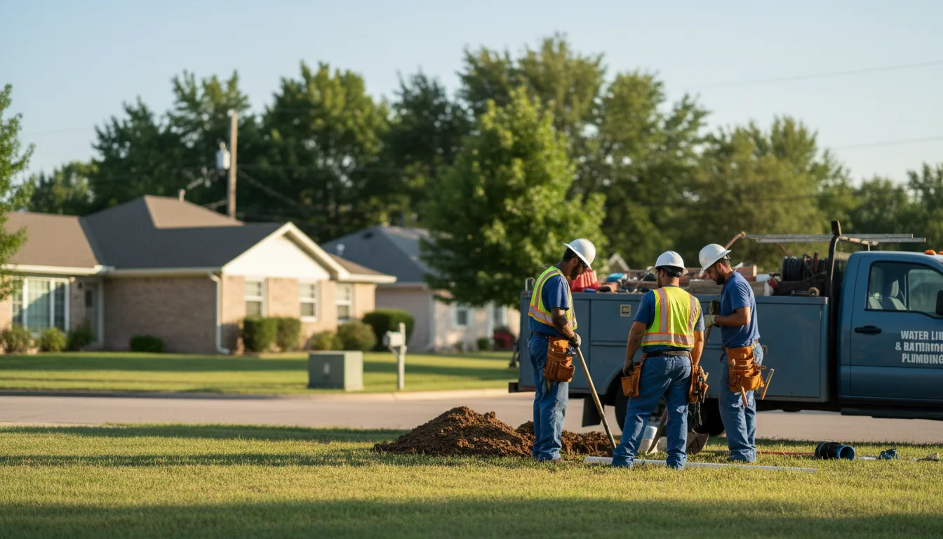 Residential water line and bathroom plumbing service in Brookeland, TX